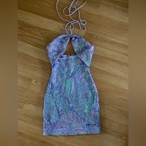 LUCY IN THE SKY Laili iridescent dress- XS